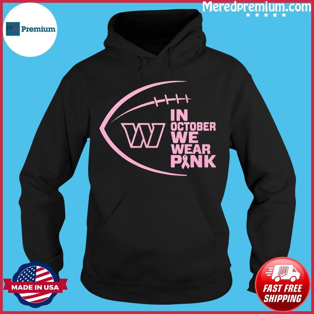 Washington Commanders I wear pink for breast cancer awareness shirt,  hoodie, sweater, long sleeve and tank top