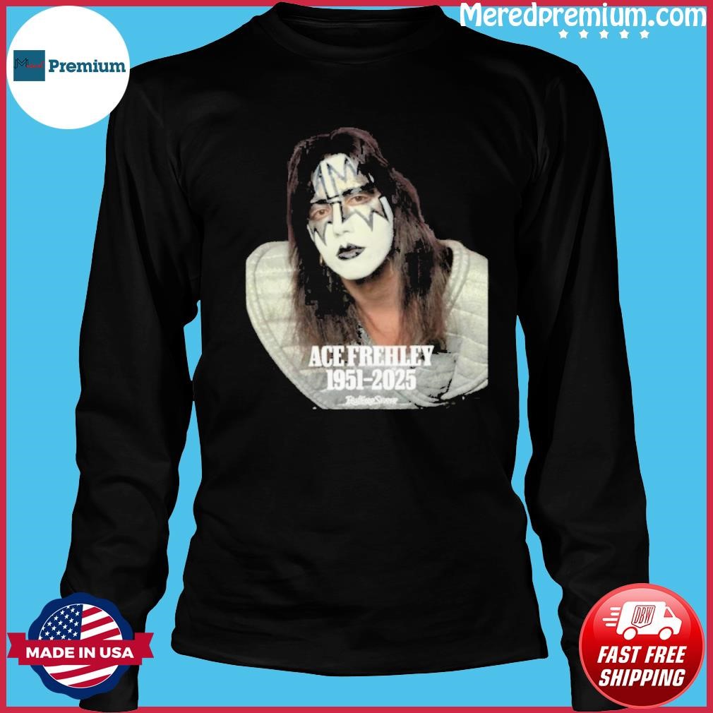 T-shirt Noir Remembering Ace Frehley 1951-2025 - Hommage Rock - Taille S à 5XL