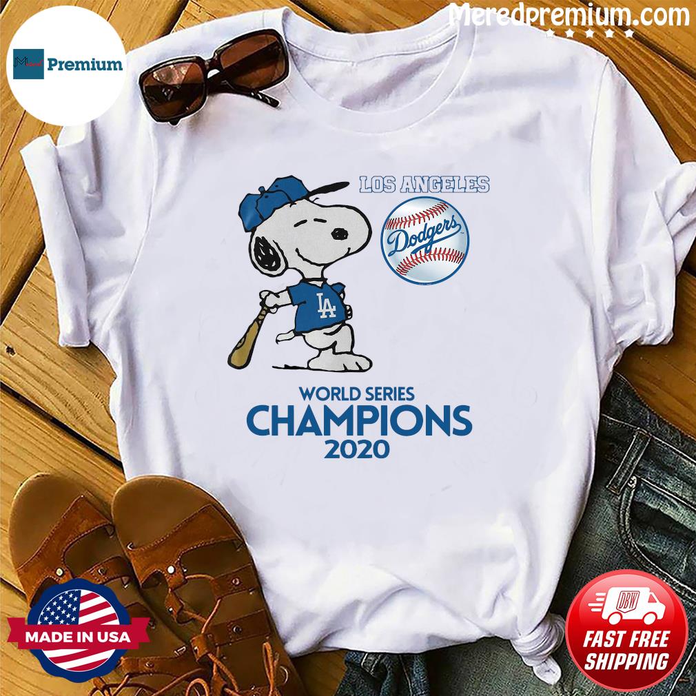 Snoopy Play Baseball Los Angeles Dodgers World Series Champions 2020 shirt