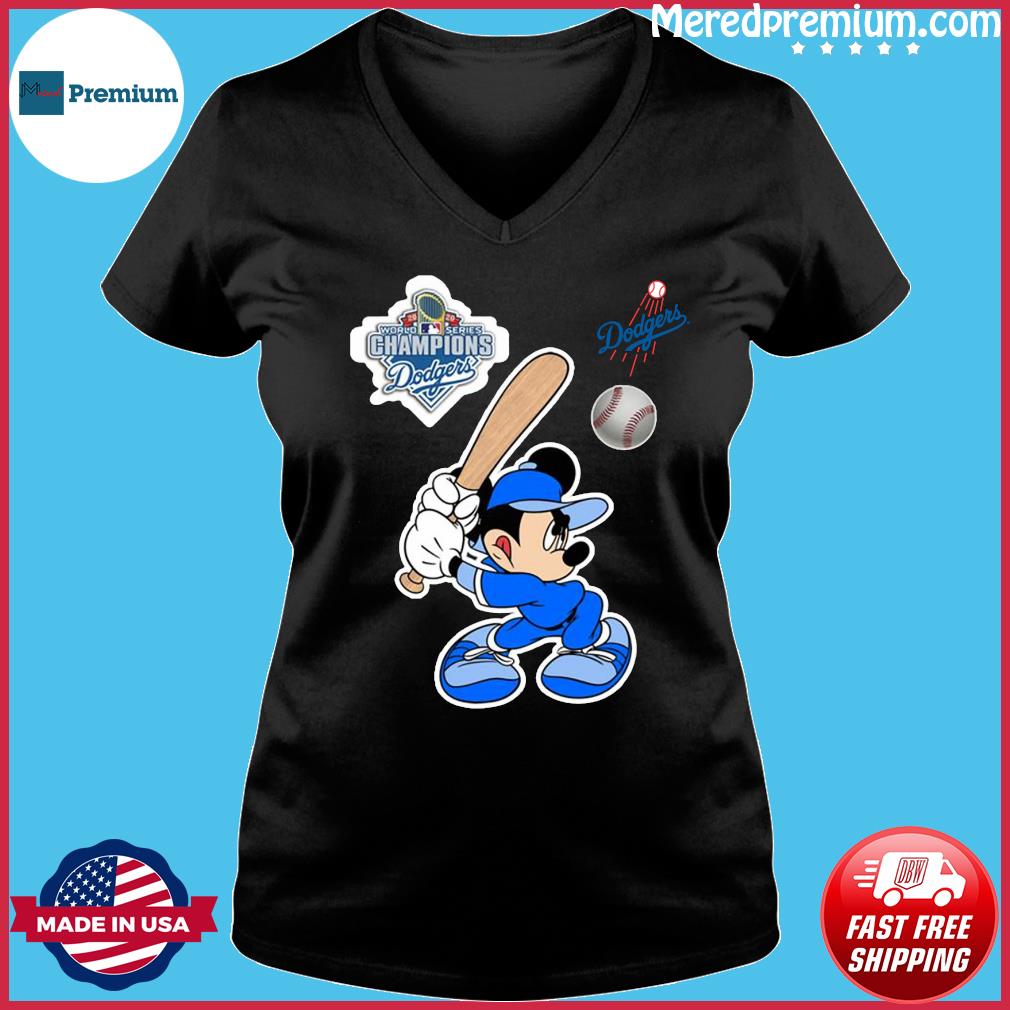 Mickey Mouse playing Baseball World series Champion Dodgers T-Shirt,  hoodie, sweater, long sleeve and tank top