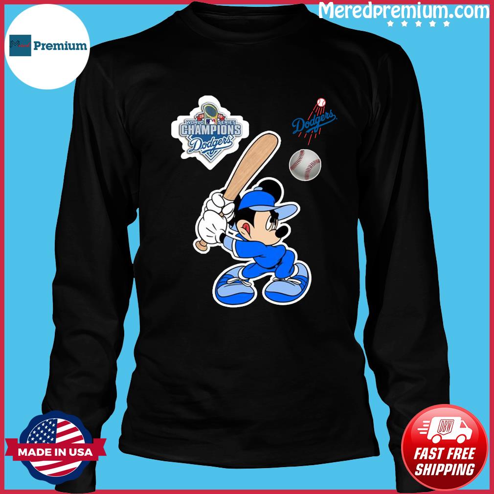 Mickey Mouse Playing Baseball World Series Champion Dodgers shirt