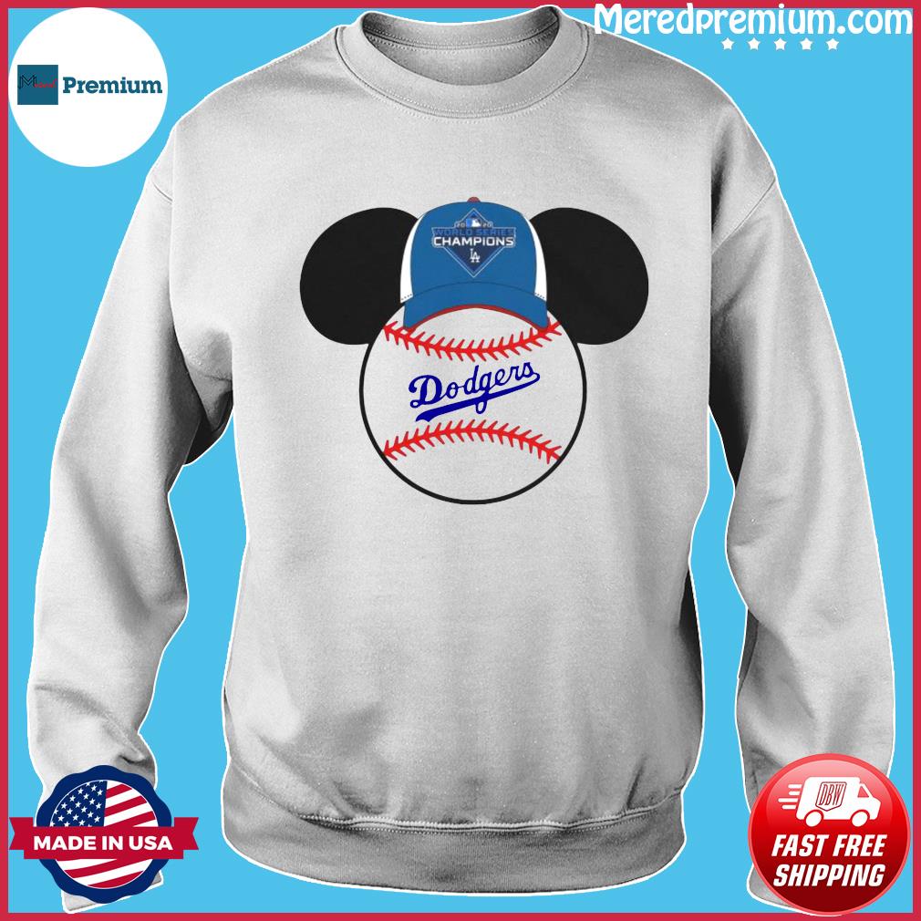 Hot L.A Dodgers Mickey Mouse Champions 2020 T-Shirt - Ears Tees