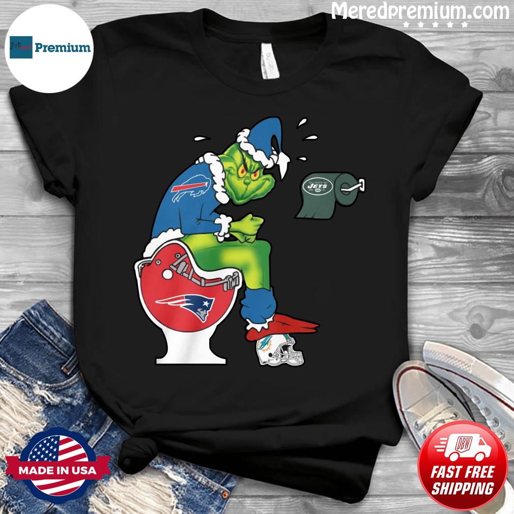 The Grinch Buffalo Bills Shitting On Toilet New England Patriots And Other  Teams Jets, Dolphins 2023 Christmas Shirt, hoodie, sweater, long sleeve and  tank top