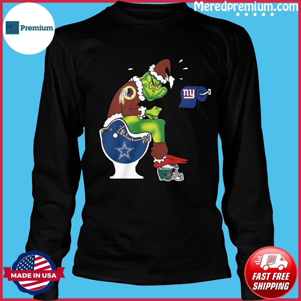 Santa Grinch Dallas Cowboys Toilet Christmas T-shirt, sweater, hoodie,  sweater, long sleeve and tank top