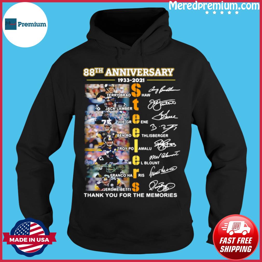 Pittsburgh Steelers 88th Anniversary 1933 2021 Thank You For The Memories  Signature Shirt Sticker