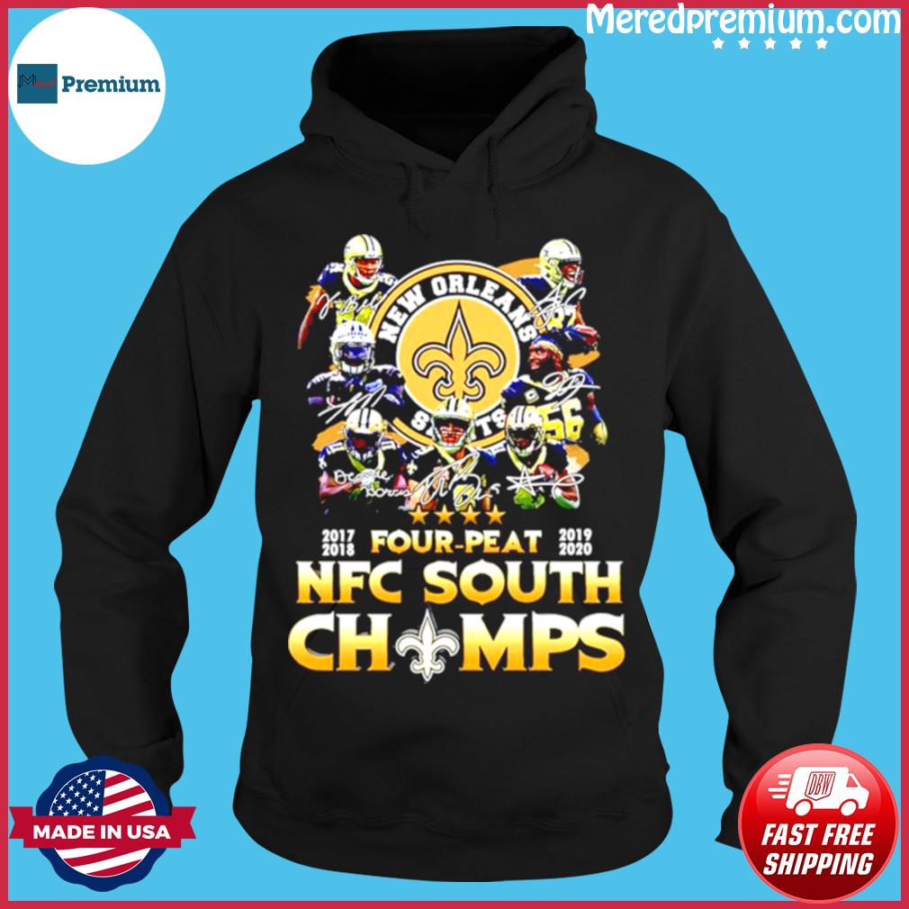 New Orleans Saints Four-peat NFC South Champions shirt, hoodie, sweater,  long sleeve and tank top