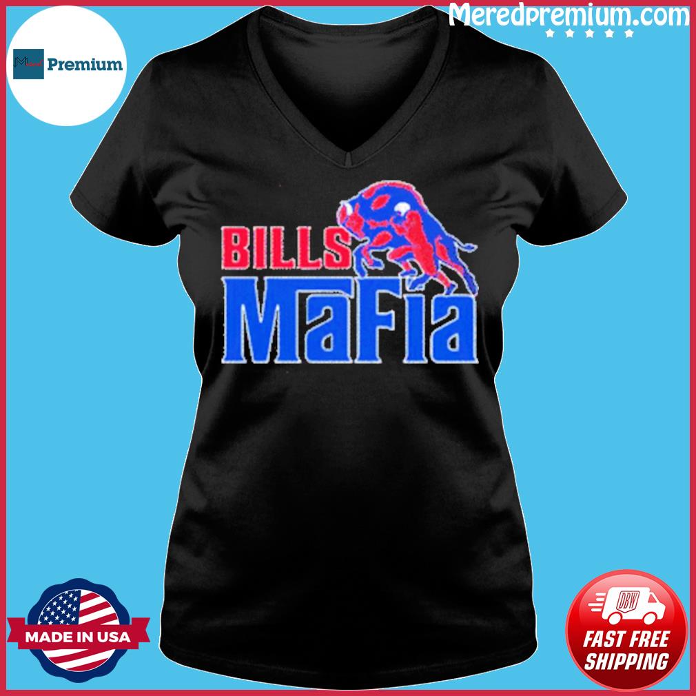 IRONandMUSK Buffalo Bills Shirt Love Buffalo Bills Mafia Design Women's Women's The Boyfriend Tee