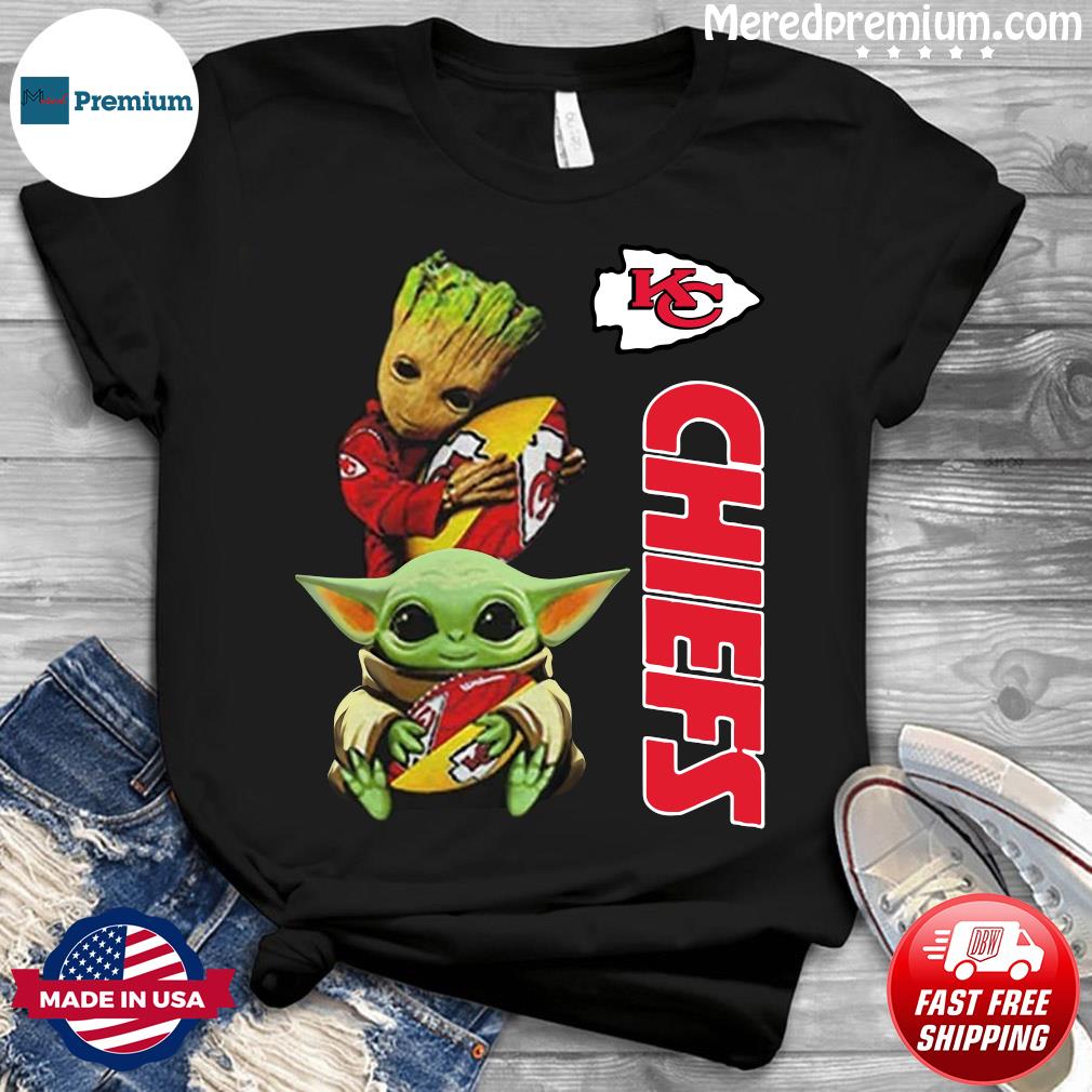 Groot Hug Baby Yoda Kansas City Chiefs Shirt, hoodie, sweater, long sleeve  and tank top