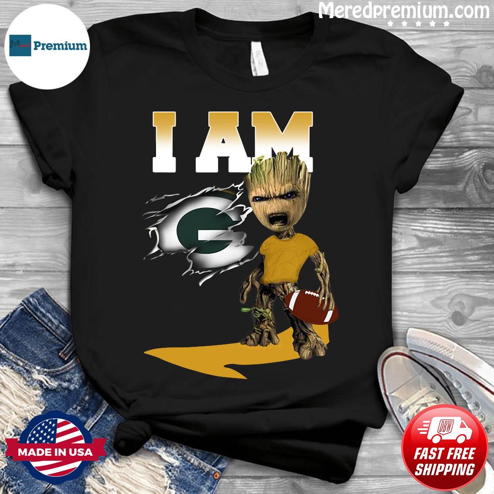 I Am Green Bay Packer Groot T Shirts, Hoodies, Sweatshirts & Merch