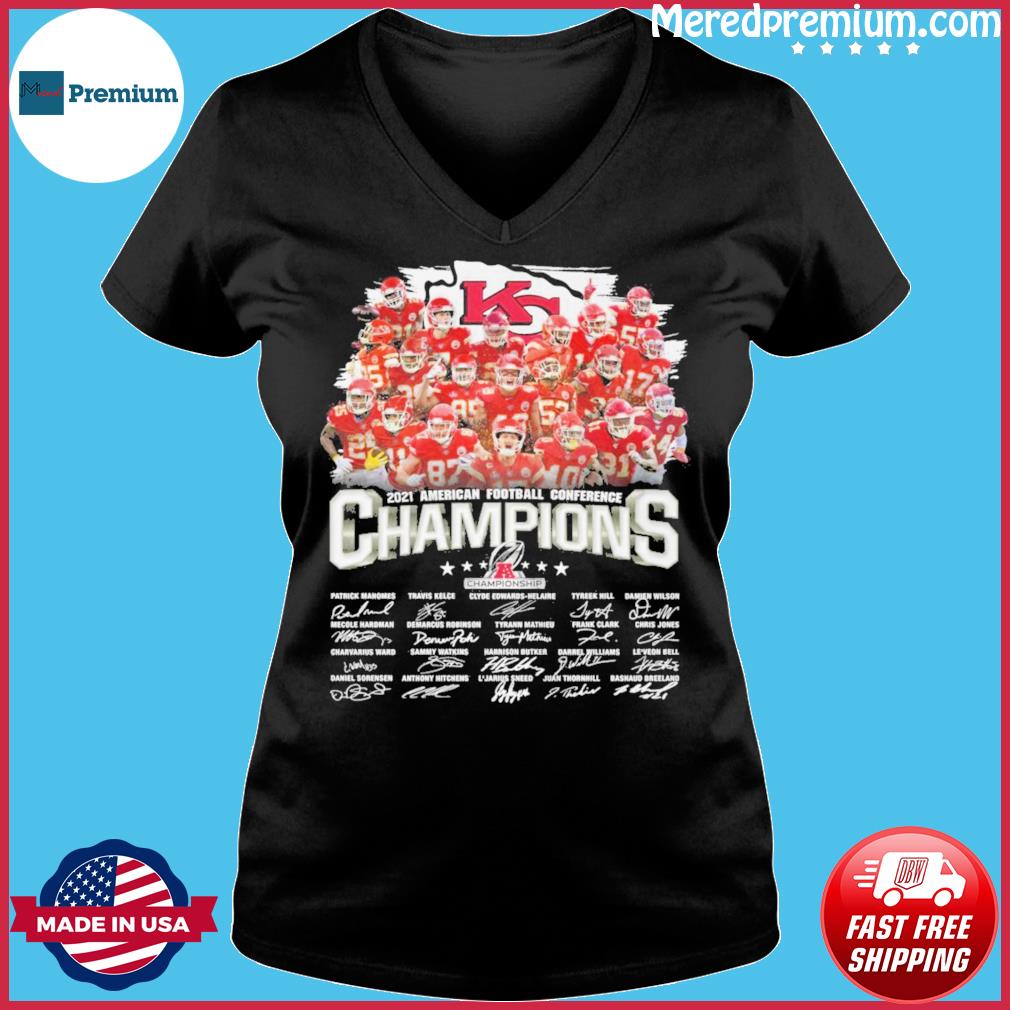 Official Kansas City Chiefs 2021 American Football Conference Champions Afc  Championship Signatures Shirt, hoodie, sweater, long sleeve and tank top