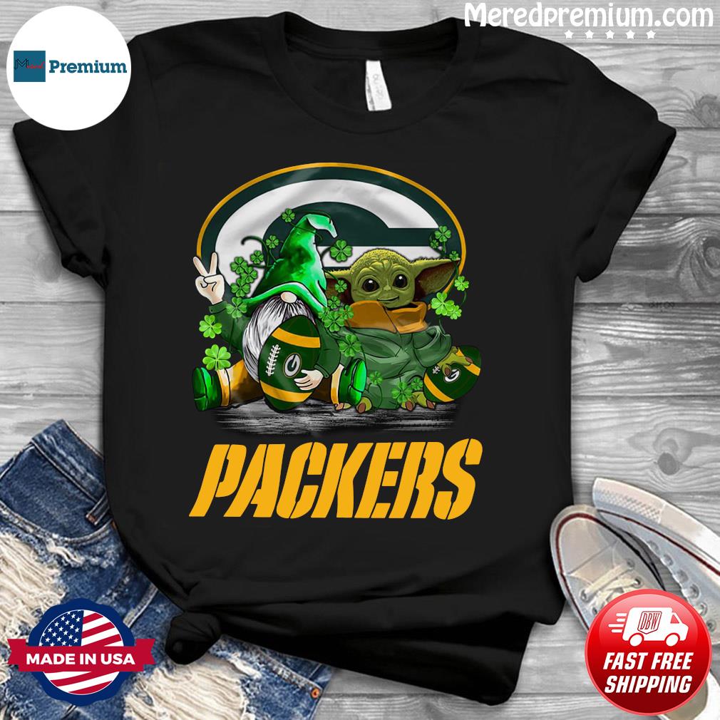 Green Bay Packers With Gnome And Star Wars Baby Yoda Shirt, hoodie,  sweater, long sleeve and tank top