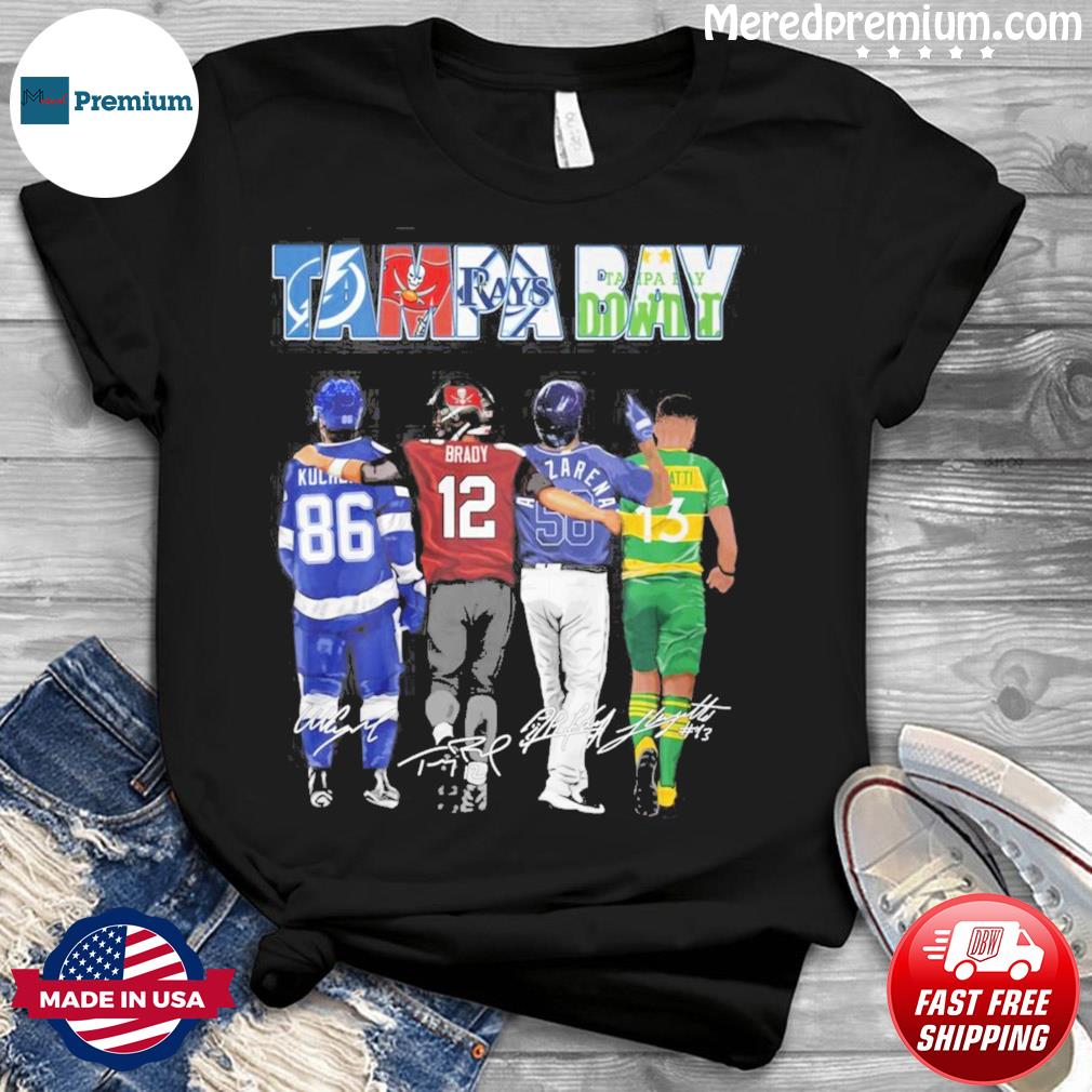 Tampa Bay Nikita Kucherov Brady Arozarena Tom Brady Guenzatti signatures  shirt - Guineashirt Premium ™ LLC